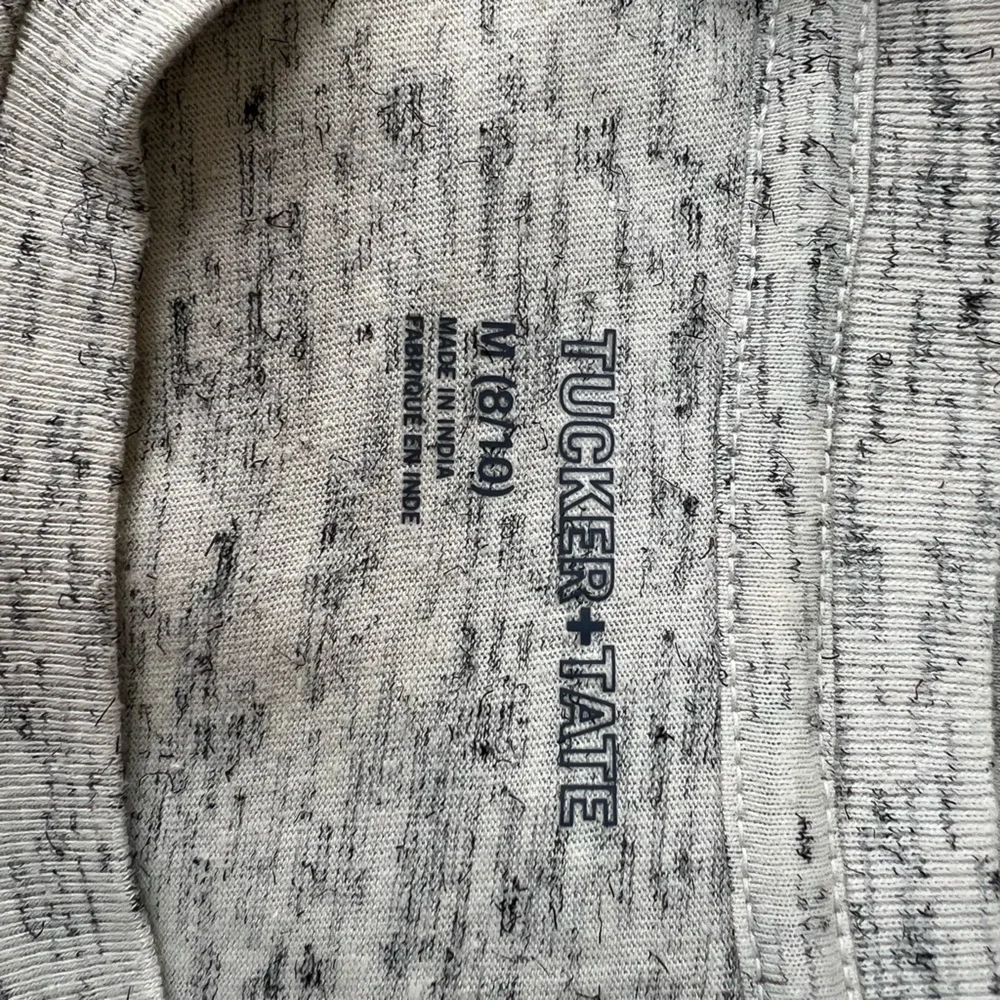 2 Tucker & Tate long sleeved tshirts Heather cream & Gray/teal striped size M